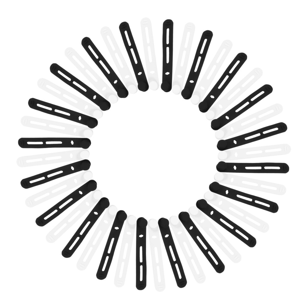 Silicone Cable Ties Travel 40 Pcs Wire Harness Elastic Silica Gel Organizadores De Cables Organizers 9071309713527