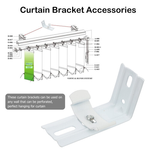 Bracket Curtain Support Ceiling Drapes Decorations Blinds for Windows Brackets Holder 4 Pcs 1