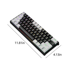 Kiplyki Wired 60 Mechanical Gaming Keyboard RGB Backlit Compact 61 Keys Keyboard With Blue Switches For Windows PC