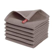 WinysinCotton Honeycomb Kitchen Square Towel Set Easy To Clean With Hook 6PC