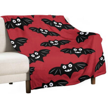 Halloween fekete denevér takaró polár kényelmes meleg aranyos művészeti könnyű dísztakaró kanapé kanapéágy felnőtteknek gyerekeknek