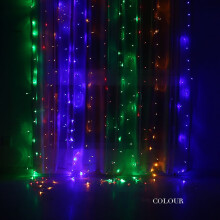 Guirlande lumineuse de Noël 3 x 3 m, 300 LED, effet stalactites, décorations vertes de Noël, compatible avec la décoration intérieure et