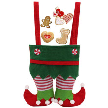 Chaussettes de Noël AIXING pour lutin, sac à vin avec pantalon de Père Noël, compatible avec les sacs de rangement pour bottes de lutin, sacs