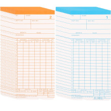 for Employees Weekly Attendance Punch Microcomputer Record Double-sided Paper Office