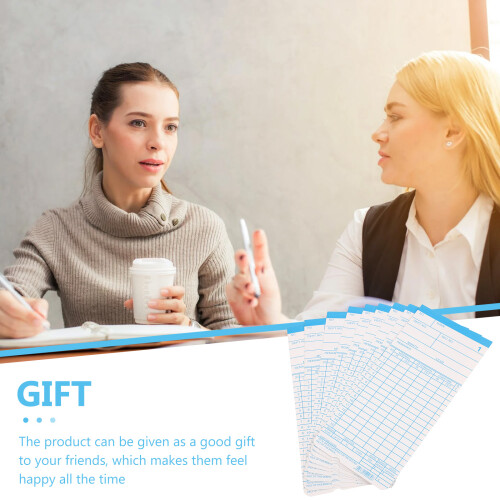 for Employees Weekly Attendance Punch Microcomputer Record Double-sided Paper Office 1