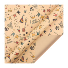 1 rouleau (70 cm x 50 cm, 4,11 pieds carrés) de papier cadeau de Noël simple face, motif Père Noël classique et autres articles essentiels pour
