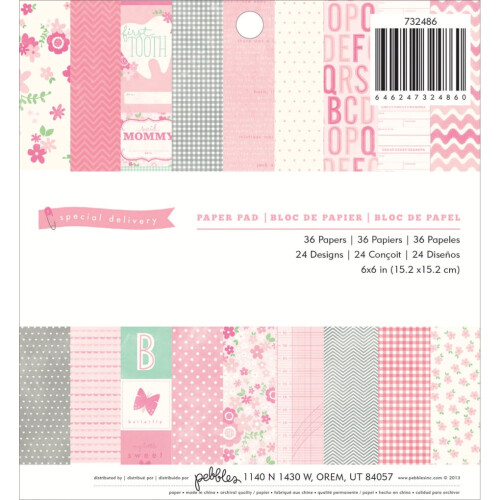 36 ark specialbudflicka pappersblock 6x6