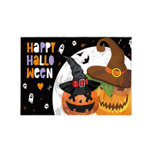 Halloween-astiankuivausmatto 20x32 tuumaa, linnanpelätinkurpitsat syksyn kuvioinnilla, keittiön työtasosuoja
