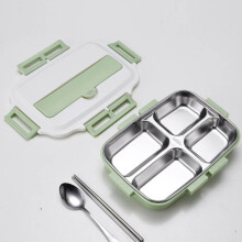 maxiaoxia Boîte à repas Bento isotherme multicouche en acier inoxydable 1L, réutilisable pour l'école, le travail, etc.