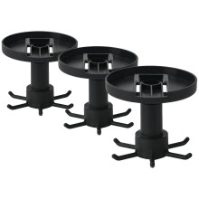 Lot de 3 supports Ă ustensiles de cuisine avec crochets, pour placard et rangement.