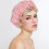 Lot de 3 bonnets de douche à élastique ajustable, bonnet de bain imperméable double couche en satin. 5