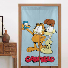 Garfield Door Curtain for Doorway, Pattern Print Blackout Privacy Window Curtain, Room Divider Curtain Tapestry Home Decor, 34" W X 56" L