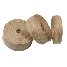 3 Rollen 2 cm x 10 m Juteband aus Naturmaterial für Bastelarbeiten, Schleifen, Kränze, Hochzeits- und Heimdekoration