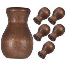 Tersarium Lot de 6 pompons en bois pour cordons de stores et rideaux