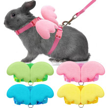 Adjustable Bunny Rabbit Harness & Leash Set, Compatible with Kitten Puppy Pig, Cute Vest Style Lion Design for Small Pets