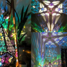 Romantic Bohemian Candlelight Rechargeable Ramadans Decor Dinner Home Led Bohemian Star Projector Home Decor