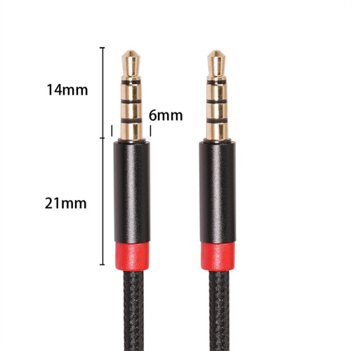 10FT3.5mm4Pole TRRS3.5mm Μετατροπέας αρσενικού σε αρσενικό καλώδιο ήχου μικροφώνου Aux 2