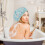 Lot de 3 bonnets de douche à élastique ajustable, bonnet de bain imperméable double couche en satin. 4