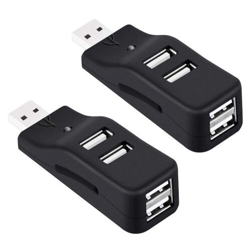 Διανομέας USB 2X4Port, Μίνι Διανομέας Δεδομένων USB2.0, Μικρός Φορητός, για PC, Laptop, Notebook, XPS
