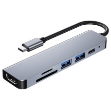 Sexagesimo 6-Port USB Hub & Video Converter for Laptop/Tablet
