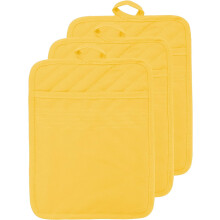 Lot de 3 ou 5 maniques en coton lavables en machine et résistantes à la chaleur, idéales pour la cuisine et la pâtisserie (18 x 23 cm).