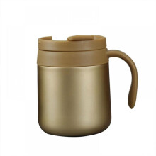 Mug isotherme de voyage en acier inoxydable de 35 cl avec anse, double paroi sous vide et couvercle.