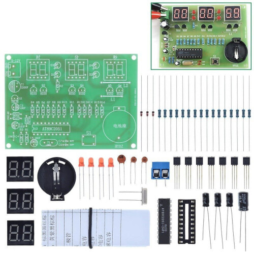 DIY kit AT89C2051electronic clock digital tube LED display kit electronic module 1