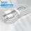 Câble de charge rapide USB Type C, PD60W, cordon tressé, compatible avec iPhone 15, Android, Samsung, Huawei, blanc, 2 m 6