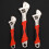 Adjustable Wrench Set Professional: 4PCS Crescent Wrenches Maintenance Tool Kit 8