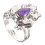 Guangmc Cute Frog Mood Ring Stackable Animal Jewelry Gift 5