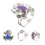 Guangmc Cute Frog Mood Ring Stackable Animal Jewelry Gift 2