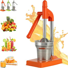 Manual Citrus Juicer Heavy Duty Stainless Steel Hand Press for Fresh Lemonade and Orange Juice