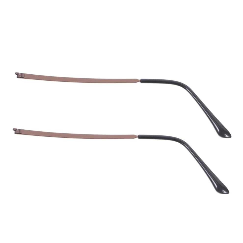 Eyeglass Replacement Temple Arms 14x3cm Durable Metal Coffee Color for Sunglasses and Eyewear