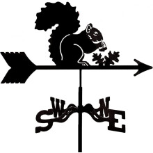 Stainless Steel Squirrel Weather Vane for Garden Retro Style Yard Decoration and Wind Direction Indicator