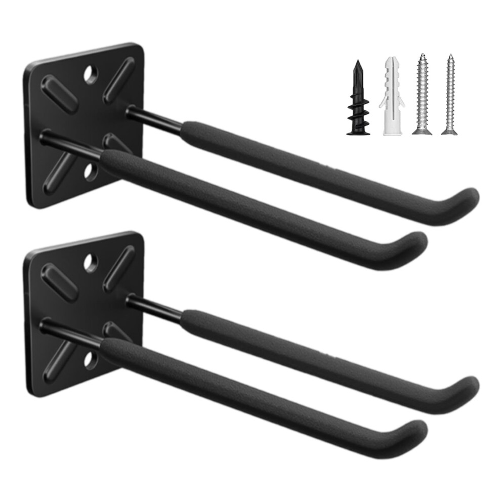 Heavy Duty Garage Storage Hooks 12.4 Inch Steel Wall Mount For Tools Tires Ladders Chairs 2Pc 9164114655820