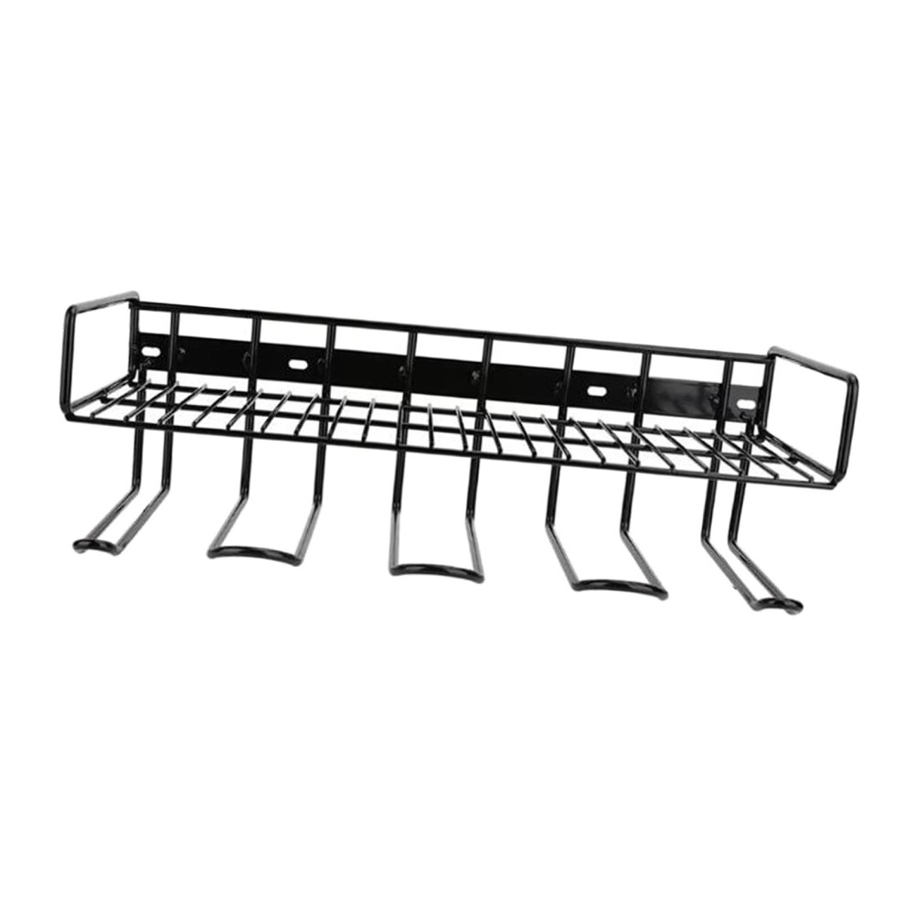 Power Tool Storage Rack With Drill Holder Wall Mount, Metal Organizer For Garage, Black 9164114656179