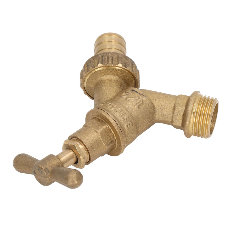 High-Strength Brass Irrigation Hose Bibb 1/2In Outlet 3/4In Inlet 9471382692014
