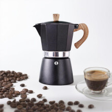 Moka Pot Italian Stovetop Espresso Maker 6 Cup 300ml for Rich Coffee Brewing and Camping