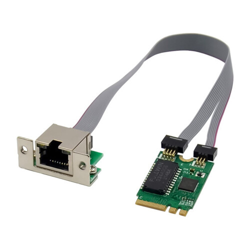 Carte réseau Mini PCIe M.2A+E vers RTL8111F Gigabit Ethernet, port unique RJ45