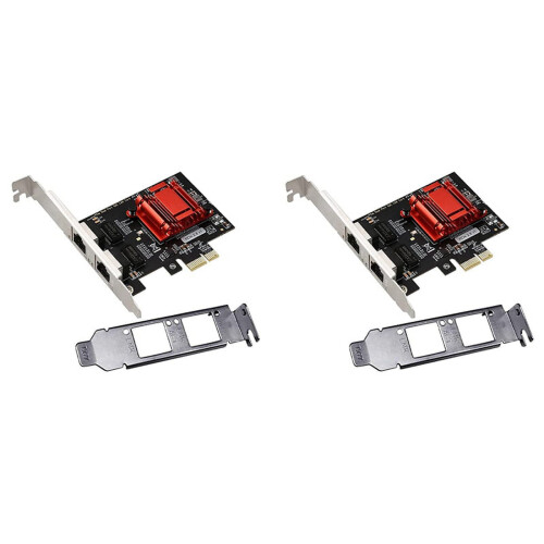 2X Κάρτα δικτύου Gigabit PCIe διπλής θύρας, προσαρμογέας Ethernet PCI 1000M με κάρτα δικτύου LAN