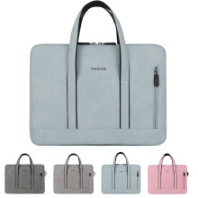 Laptoptas voor dames, etui met ritssluiting, waterdichte laptophoes - lichtblauw - 14 x 14,6 inch
