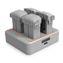 Cargador de batería LED Giyblacko, carga rápida, compatible con DJI Mini3Pro, carga de 4 vías con cable tipo C.