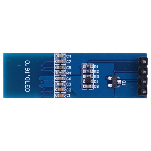Módulo OLED jixopn de 0,91 polegadas, tamanho compacto, módulo de tela LCD OLED 128x32 (azul)