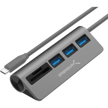 Hub USB-C3.0, lector de tarjetas SD USB 5 en 1, ranura doble SD y TF + Hub USB 3.0 portátil compatible con MacBook,