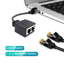 YiFudd RJ45 1Hane Till 2Hona Uttag Port Nätverkskabel Höghastighetskabel Splitter Adapter
