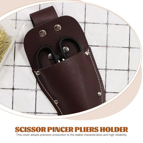 Pruning Shears Leather Case Scissors Set Tool Bags Gardening Tools Pliers Holder 2 Pcs 1