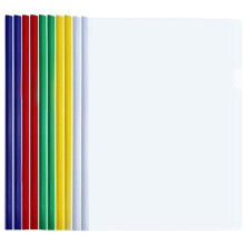 Guangmc Lot de 10 couvertures de rapport transparentes avec barres coulissantes pour format A4