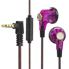 jixopn3.5MM AUX bedrade L-vormige luxe headset met 16MM grote dynamische driver QKZ MDR-driver, HiFi-koptelefoon voor fitness, sporten, hardlopen en