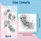 4 τεμάχια σφραγίδα PVC για DIY scrapbooking μέδουσες 55x55 χιλ. 8