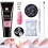 BGZLEU Σετ Νυχιών Poly Extension Gel με Λοσιόν, Βούρτσα & Φόρμες Διπλής Άκρης, συμβατό με 1
